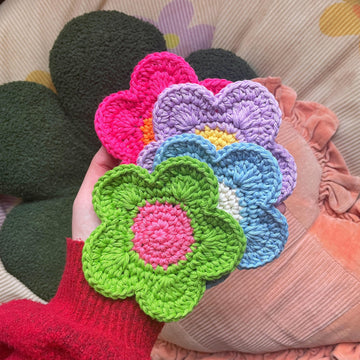 Crochet Daisy Coaster Patten