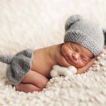 Puppy Dog Outfit with Bone Knit