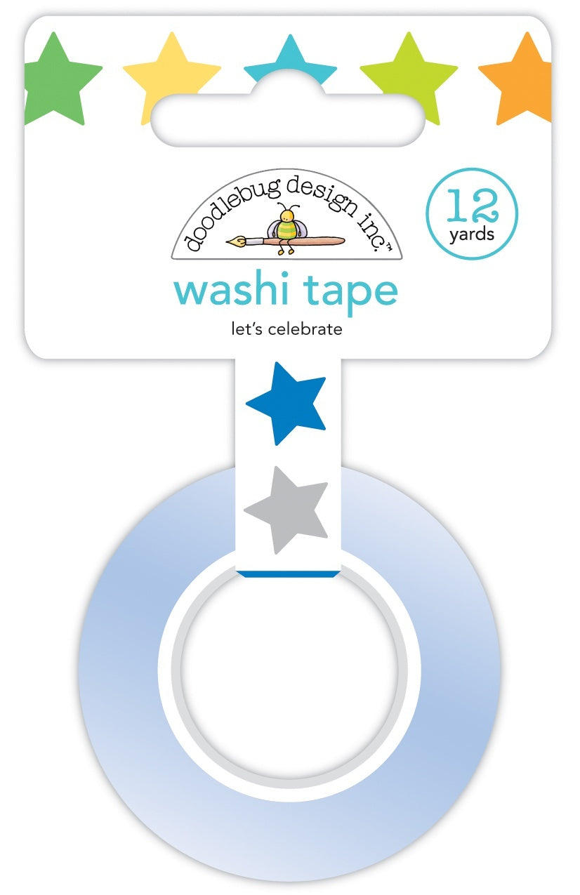 Doodlebug Washi Tape 15mmX12yd - Let's Celebrate, Party Time
