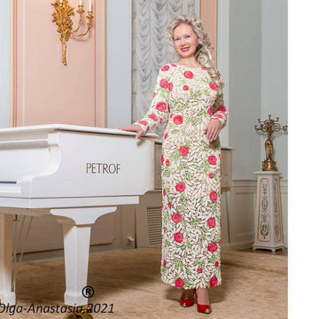 Rose wedding dress