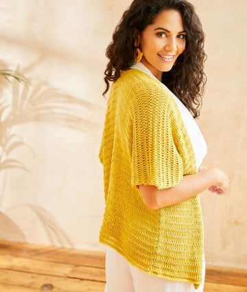 Golden Cardigan in Rowan Creative Linen - RM006-00013-DEP - Downloadable PDF