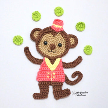Circus Monkey Applique