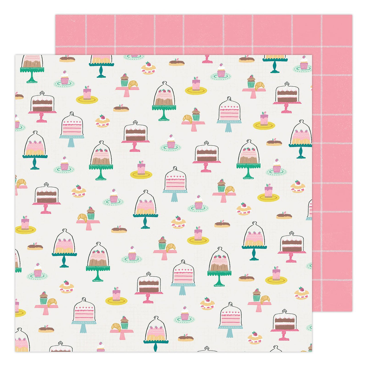 American Crafts Maggie Holmes - Garden Party Pastry Party 12"x12" Cardstock