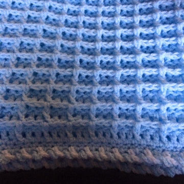 Waffle stitch blanket