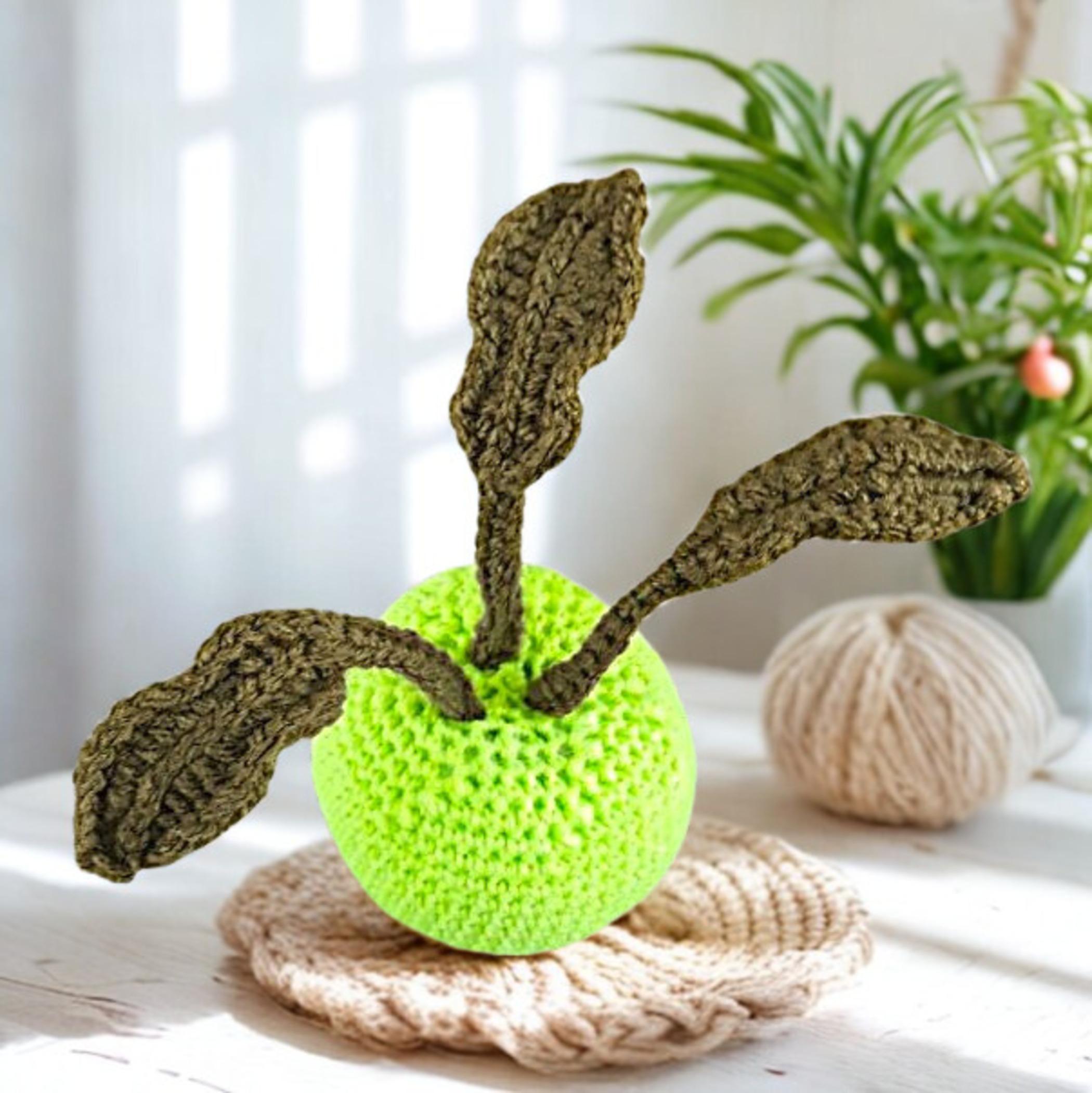 Crochet Food Kohlrabi Cabbage: Amigurumi Pattern for Born Baby Gift (PDF)