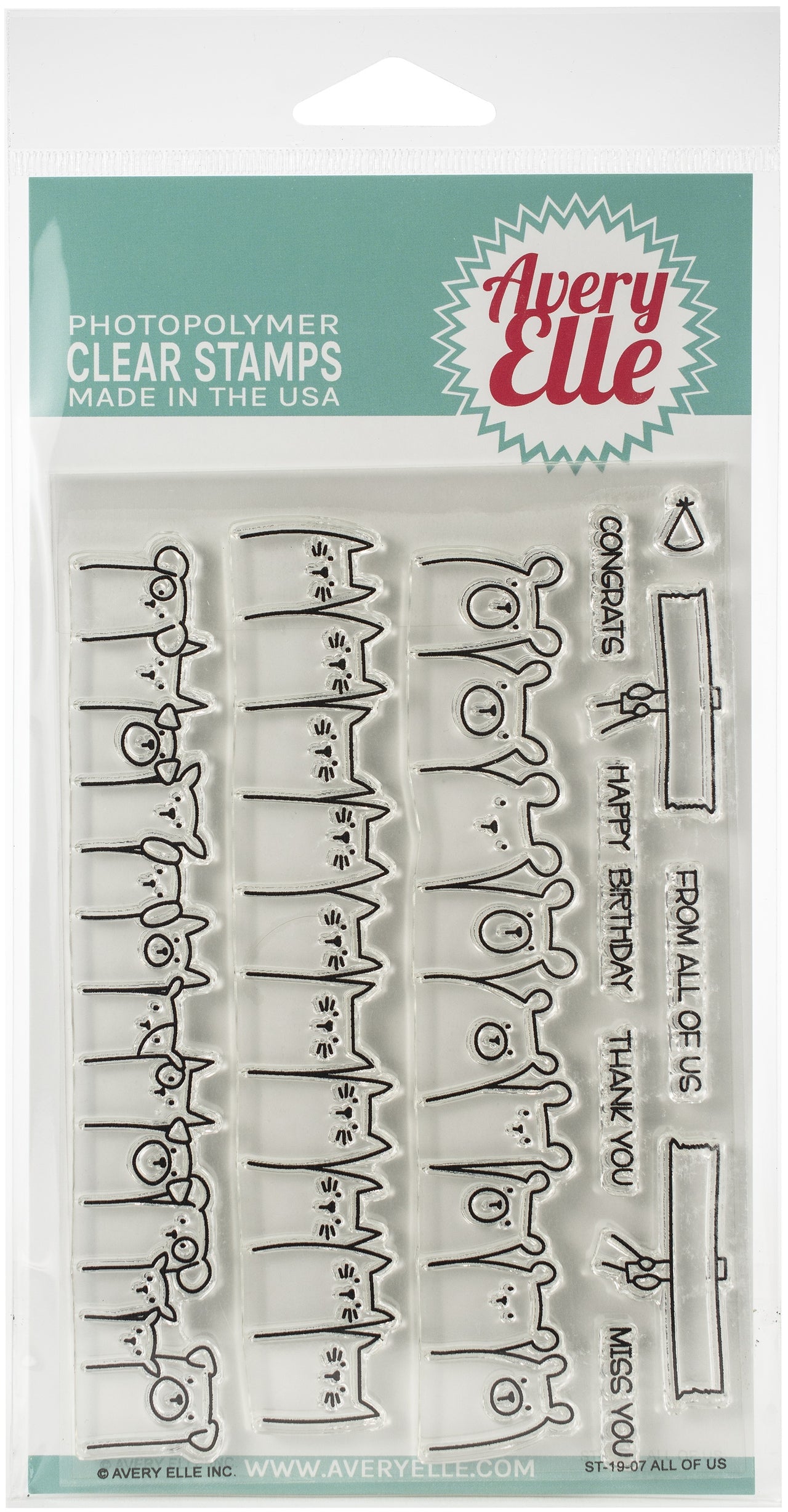Avery Elle Clear Stamp Set 4"X6" - All Of Us