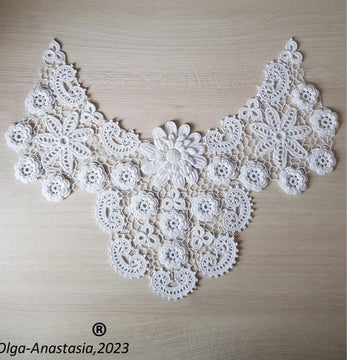 Crochet lace collar "Christmas".