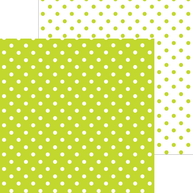Doodlebug Petite Swiss Dot Cardstock 12"X12" 25/Pkg - Key Lime