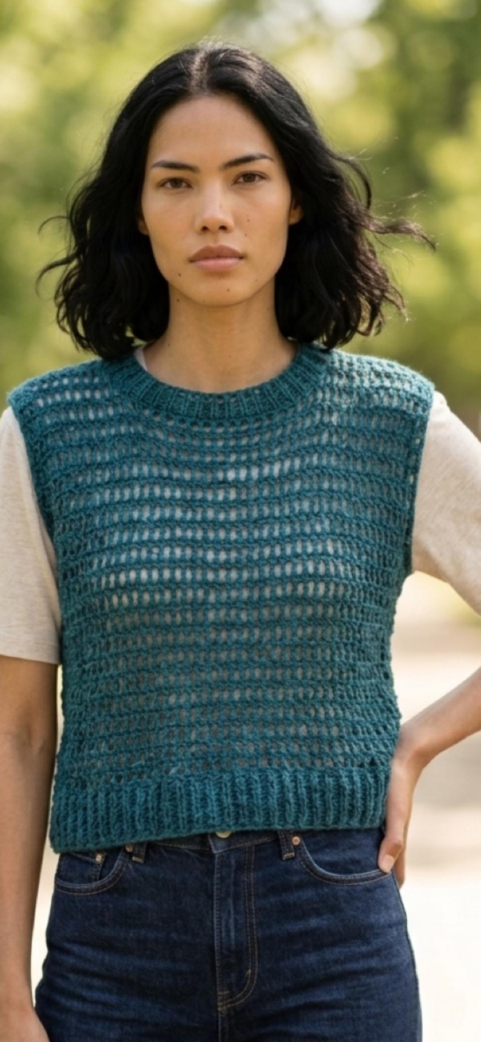 Metallic Crochet Crop Top