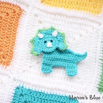 Dinosaur Granny Square Blanket