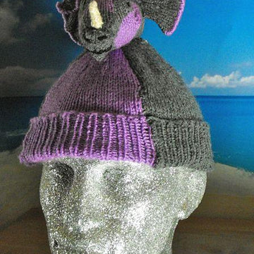 TRACY TRICERATOPS BEANIE HAT KNITTING PATTERN