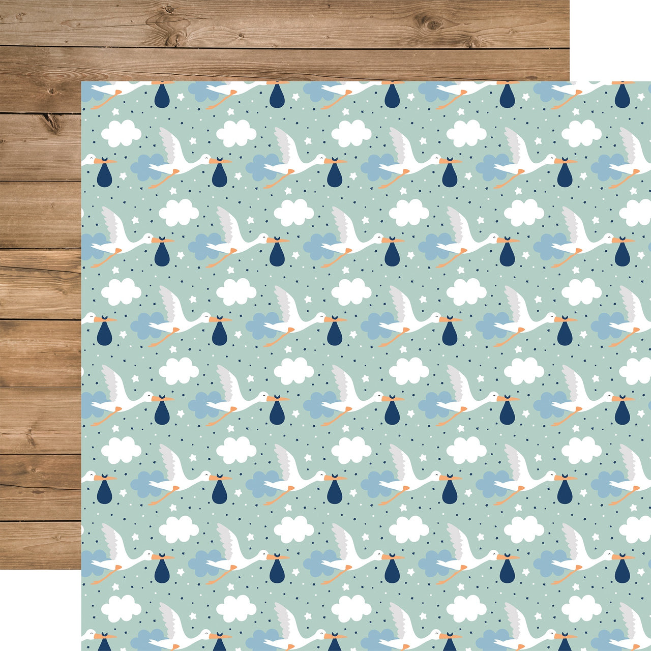 Echo Park Paper Baby Boy Double-Sided Cardstock 12"X12" 25/Pkg - Welcome Baby Boy