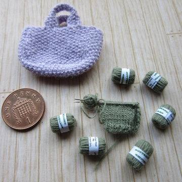 1:12th scale knitting bags