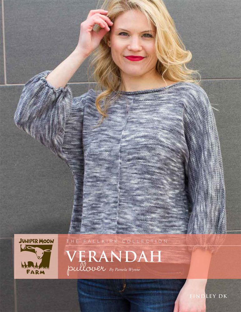 Verandah Pullover in Juniper Moon Findley DK Dappled - J25-02 - Downloadable PDF