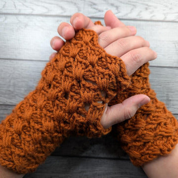 Autumn Waves Fingerless Gloves