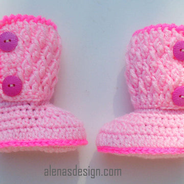 Buttoned Baby Booties