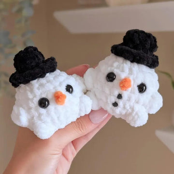 Crochet Snowball Buddies PDF Pattern 3in1 Bundle Snowman, Yeti, Snowball Christmas