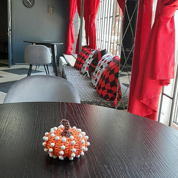 Pumpkin decor with beads