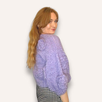 Feeling Floral Crochet Crop Sweater