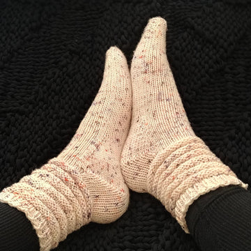 Totally Tubular - scrunchie toe-up socks