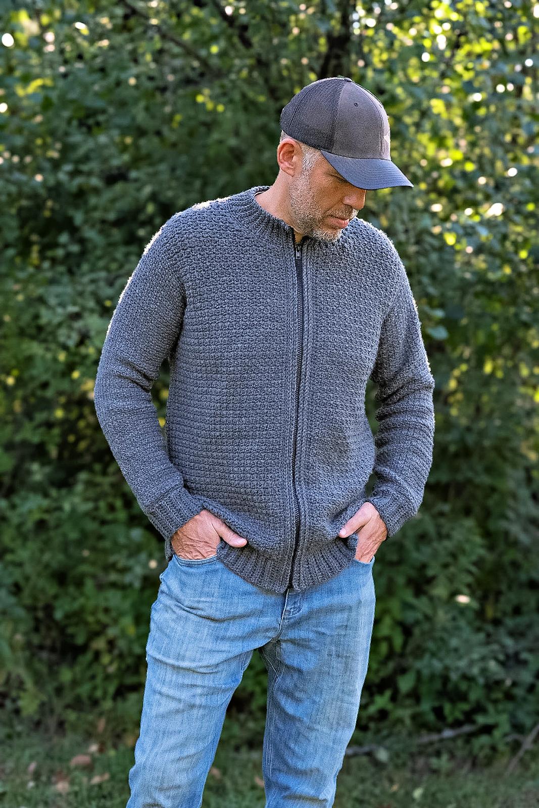 Everett Zippered Men's Cardigan