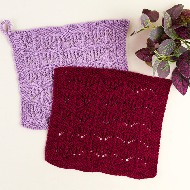 1041 Hollyhock - Face Cloth Knitting Pattern for Home in Valley Yarns Leverett