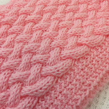 Wicker Basket-Weave Baby Blanket