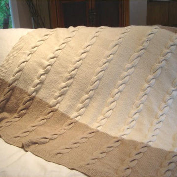 Two- toned Cable Afghan