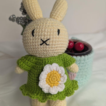 Miffy Bunny Outfit - Green Dress + Bow