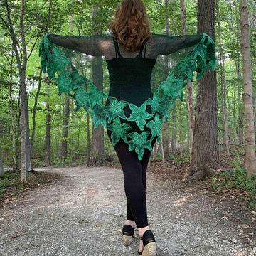 Maple Leaf Knitting Shawl