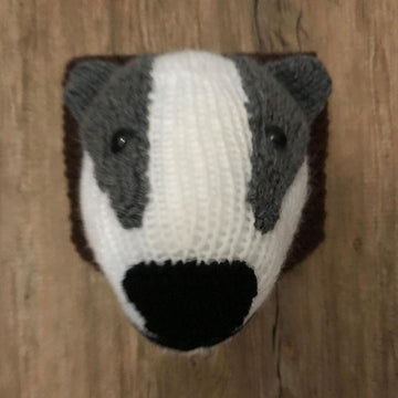 Badger Head Faux Taxidermy