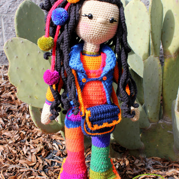 Crochet Doll Pattern, Amigurumi doll pattern, Large doll, 21"/53cm, Ivy