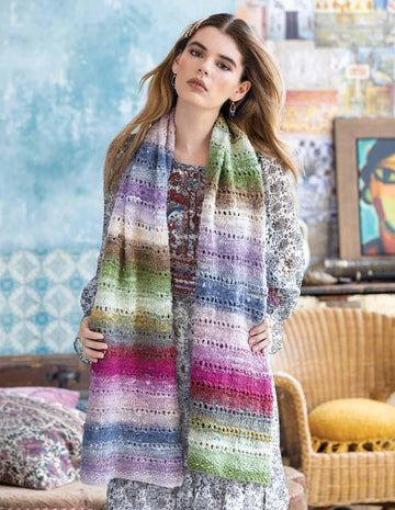 Eyelet Scarf in Noro Tsubame - 16758 - Downloadable PDF