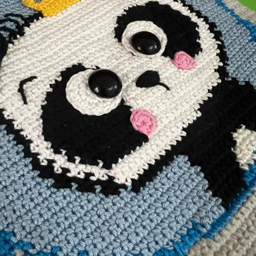 Adorable Panda Wall Hanging Crochet Pattern with 3D Details