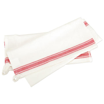 Aunt Martha's Stitch 'Em Up Retro Stripe Towels 3/Pk - Red Stripe