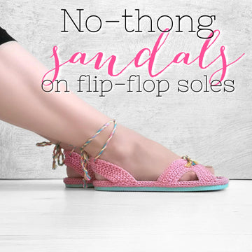 No-thong sandals on flip-flop soles