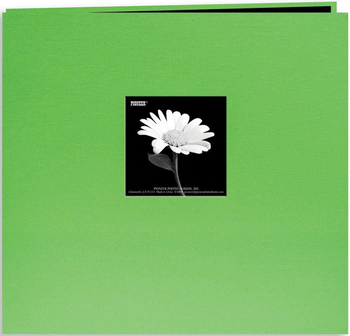 Pioneer Book Cloth Cover Post Bound Album 8"X8" - Citrus Green