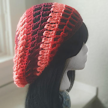 Flower Motif Slouchy Hat