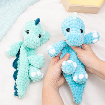 Dinosaur Lovey Snuggler Crochet Pattern PDF | No Sew Amigurumi