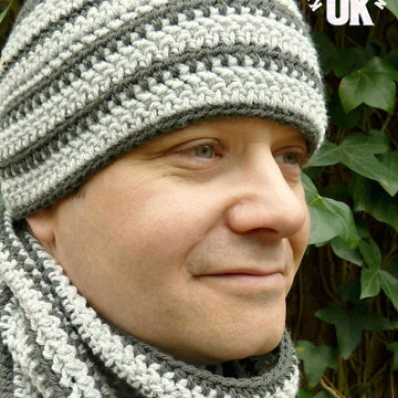 'Making Tracks' Men's Hat and Scarf Set