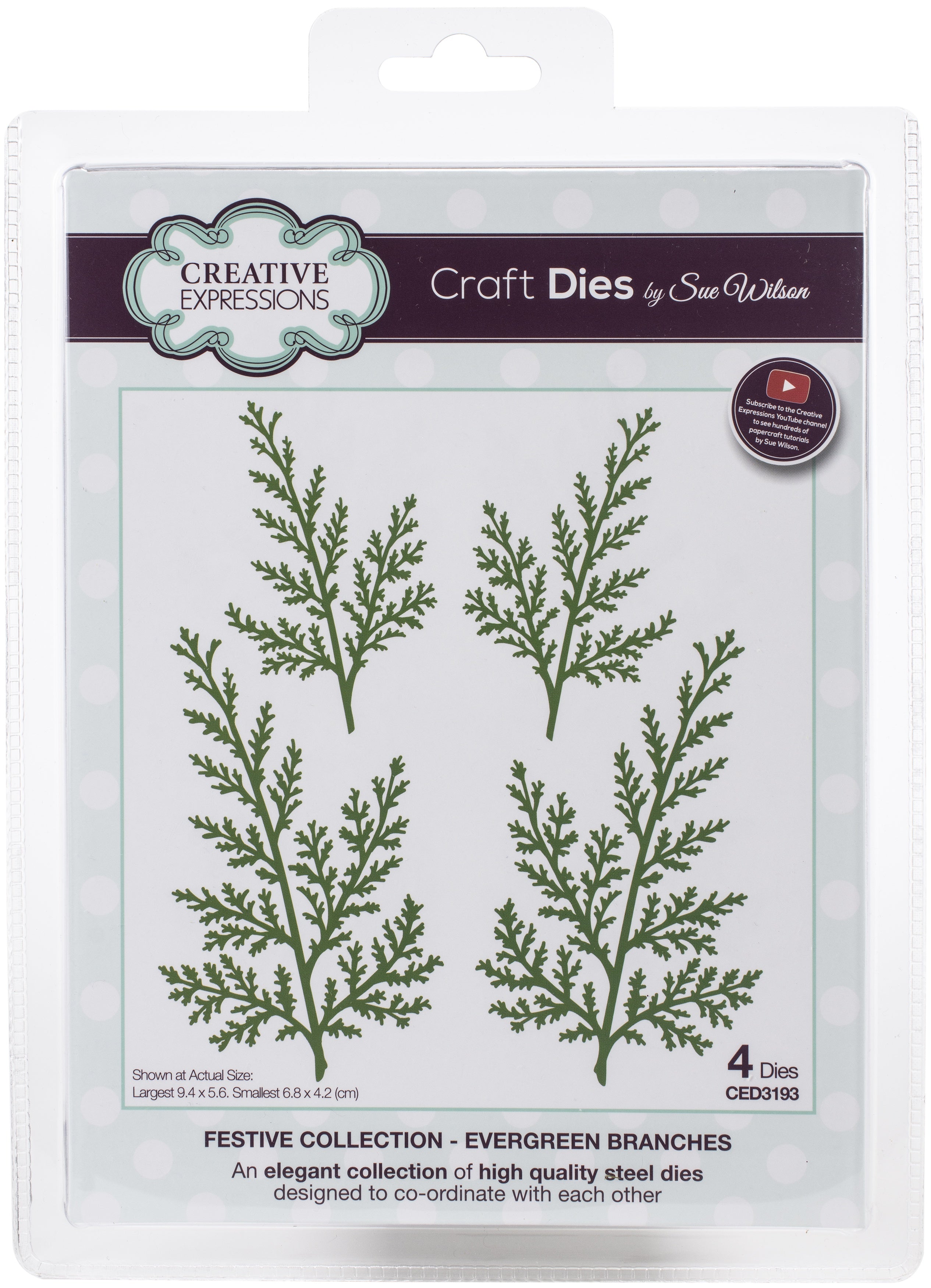 Creative Expressions Festive Craft Dies By Sue Wilson - Evergreen Branches