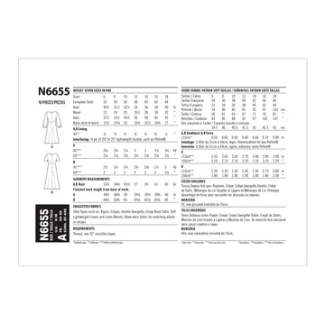 New Look N6655 Misses' Dress In Two Lengths With Sleeve Variations 6655 - Paper Pattern, Size 6-8-10-12-14-16-18