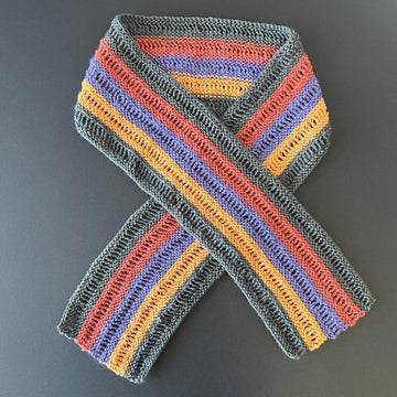 Drop Stitch Stripes Scarf