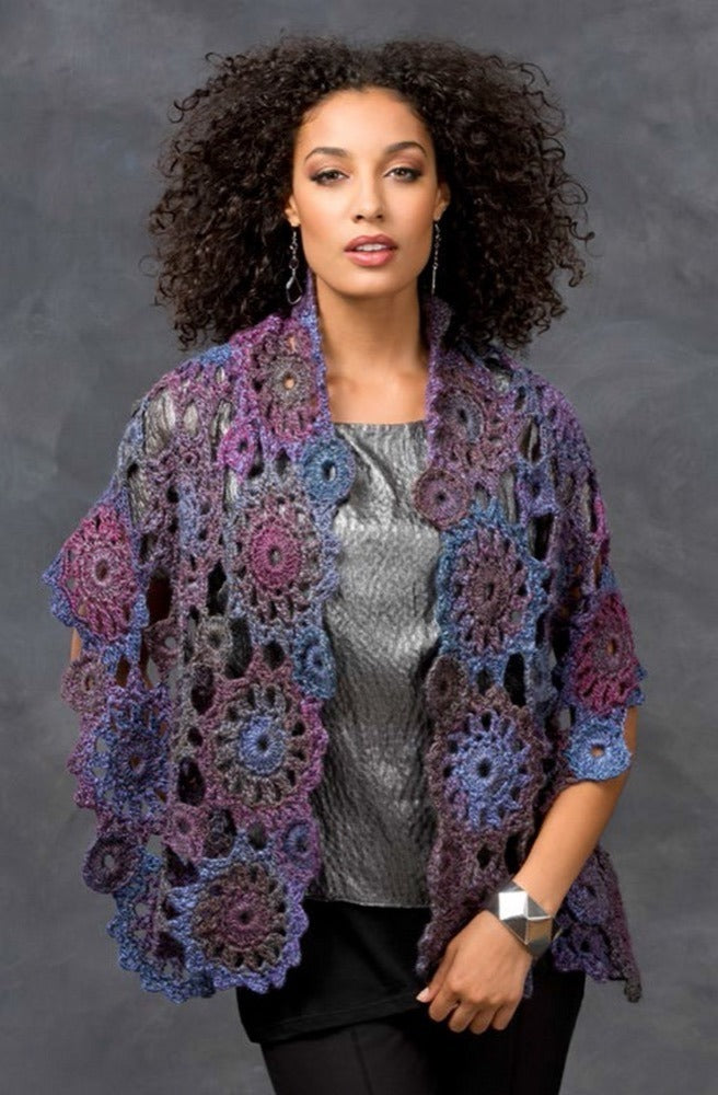 Circular Motif Shawl in Red Heart Boutique Treasure - LW3336