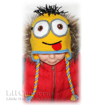 Minion Earflup Hat Crochet Pattern