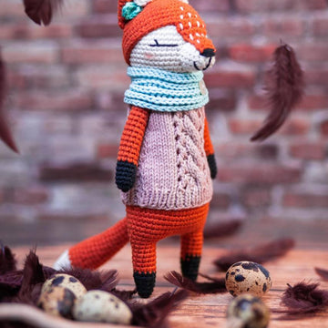 Fox Lily Crochet Pattern PDF – Amigurumi Fox Doll in Sweate