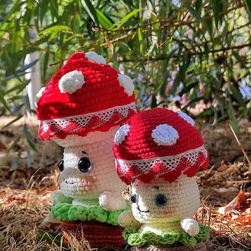 Crochet Christmas mushroomp
