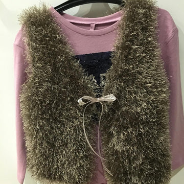 Child's Sleeveless Fur Vest 18m - 10years