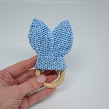 Baby teether with bunny ears