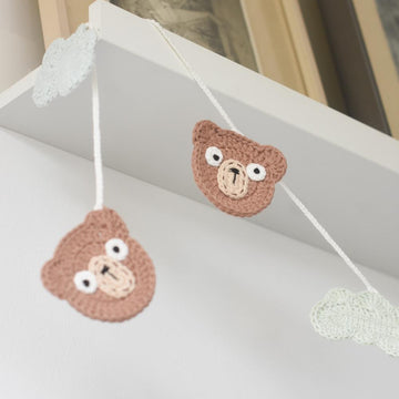 Crochet bear motif